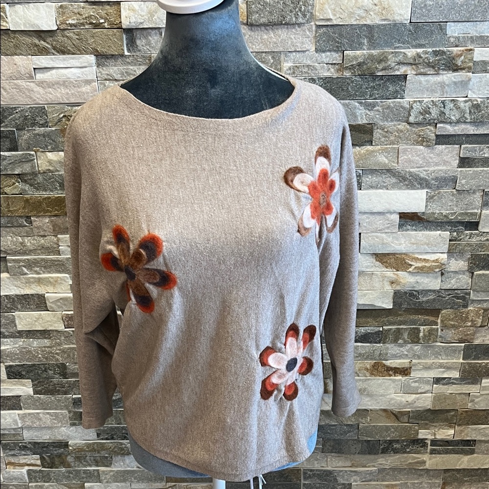 Aaeda Floral Embroidered Sweater